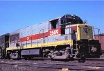 Conrail, CR 2589 U25B, at the ex-Erie Croxton engine terminal Secaucus, New Jersey. April 4, 1977. 